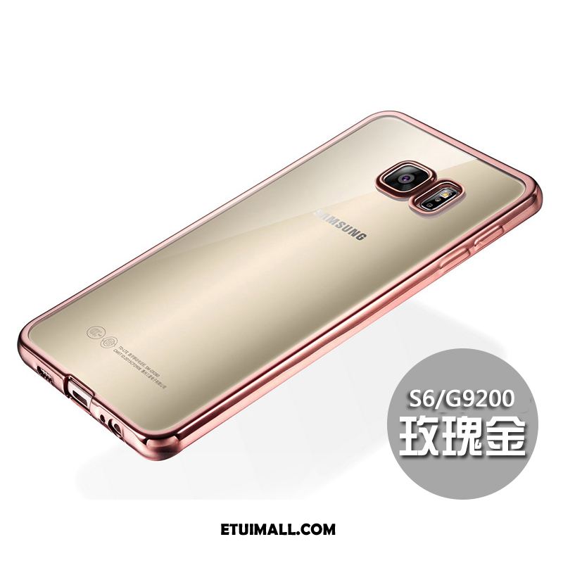 Etui Samsung Galaxy S6 Silikonowe Cienkie Różowe Złoto Telefon Komórkowy Anti-fall Futerał Sprzedam