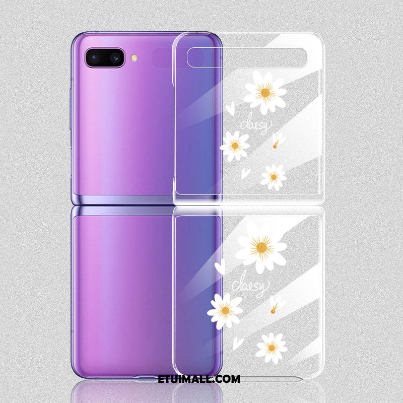 Etui Samsung Z Flip Moda Przezroczysty Czerwony Netto Ochraniacz Trudno Futerał Online