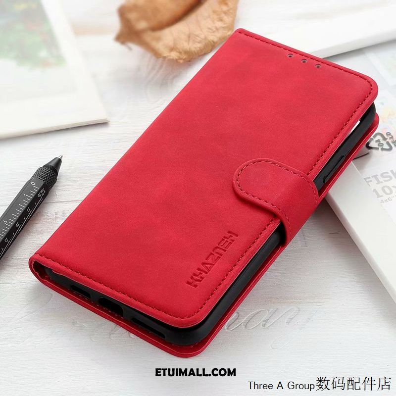 Etui Sony Xperia 1 Ii Nubuku Telefon Komórkowy Vintage Czerwony Karta Futerał Sklep