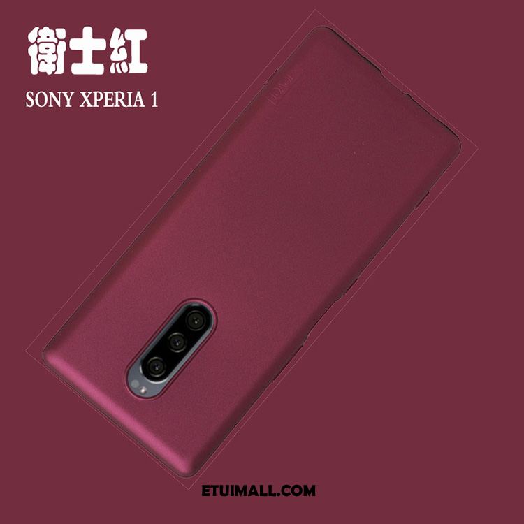 Etui Sony Xperia 1 Nubuku Miękki Czerwony Telefon Komórkowy Anti-fall Futerał Sklep