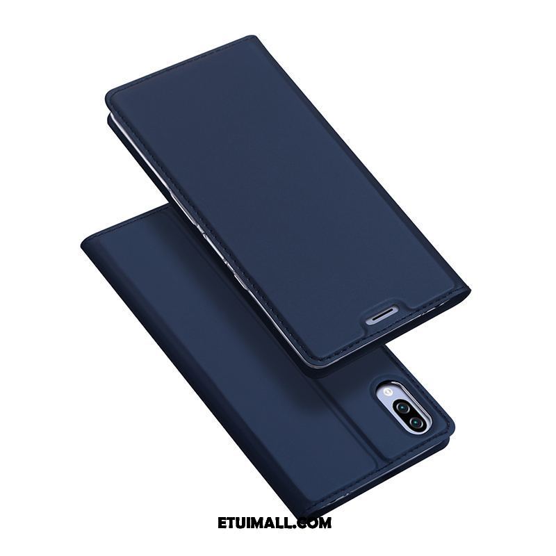 Etui Sony Xperia L3 Ciemno Niebieski All Inclusive Telefon Komórkowy Skórzany Futerał Cienkie Pokrowce Tanie