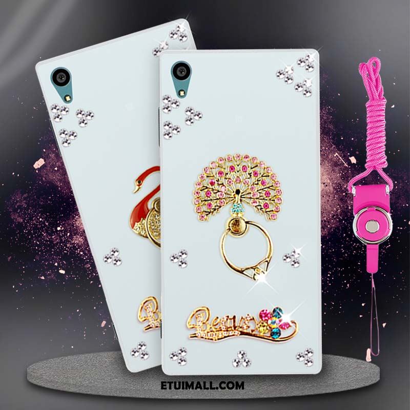 Etui Sony Xperia Xa Miękki Tendencja Wiszące Ozdoby Rhinestone Biały Pokrowce Kupię