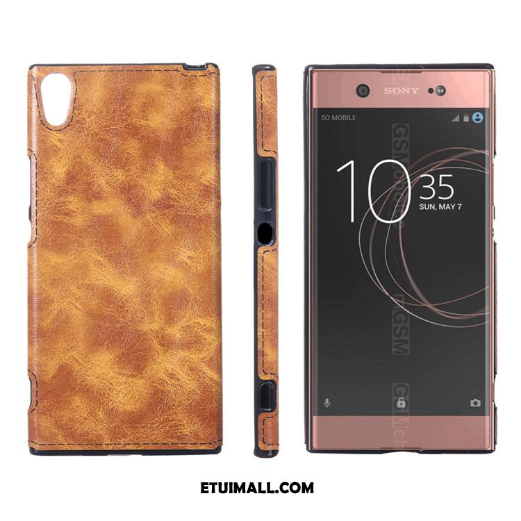 Etui Sony Xperia Xa1 Ultra Ochraniacz Skóra Miękki Telefon Komórkowy Żółty Obudowa Tanie