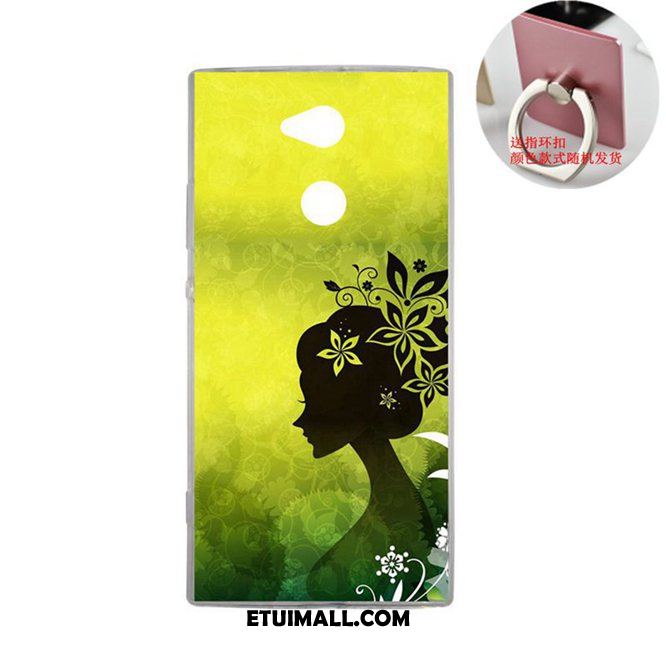 Etui Sony Xperia Xa2 Plus Anti-fall Kwiaty Modna Marka Telefon Komórkowy Zielony Obudowa Tanie