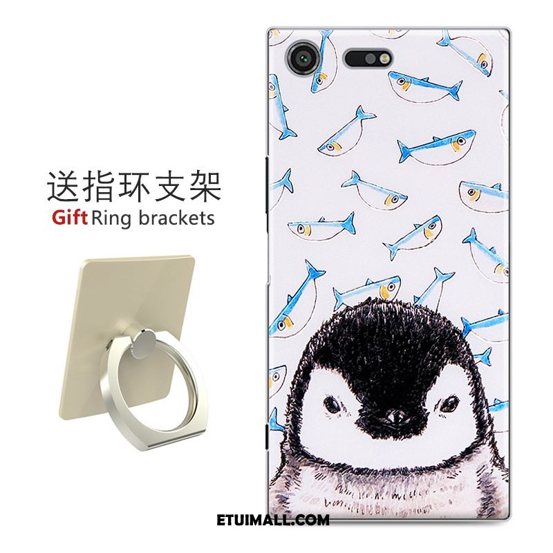 Etui Sony Xperia Xz Premium Tendencja Relief Anti-fall Ochraniacz Biały Pokrowce Sklep