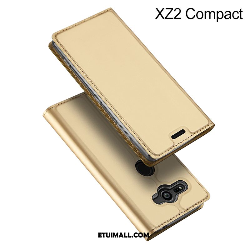 Etui Sony Xperia Xz2 Compact Anti-fall Telefon Komórkowy Biznes Złoto Obrzeża Futerał Tanie