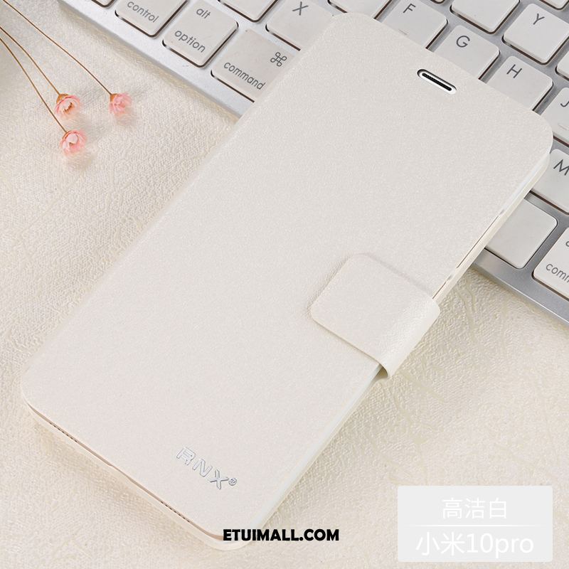 Etui Xiaomi Mi 10 Pro Mały Biały All Inclusive Ochraniacz Skórzany Futerał Futerał Tanie