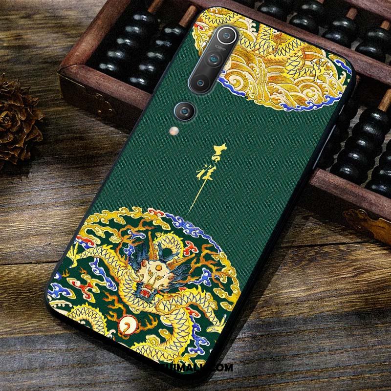 Etui Xiaomi Mi 10 Wzór All Inclusive Cienkie Czerwony Netto Chiński Styl Futerał Tanie