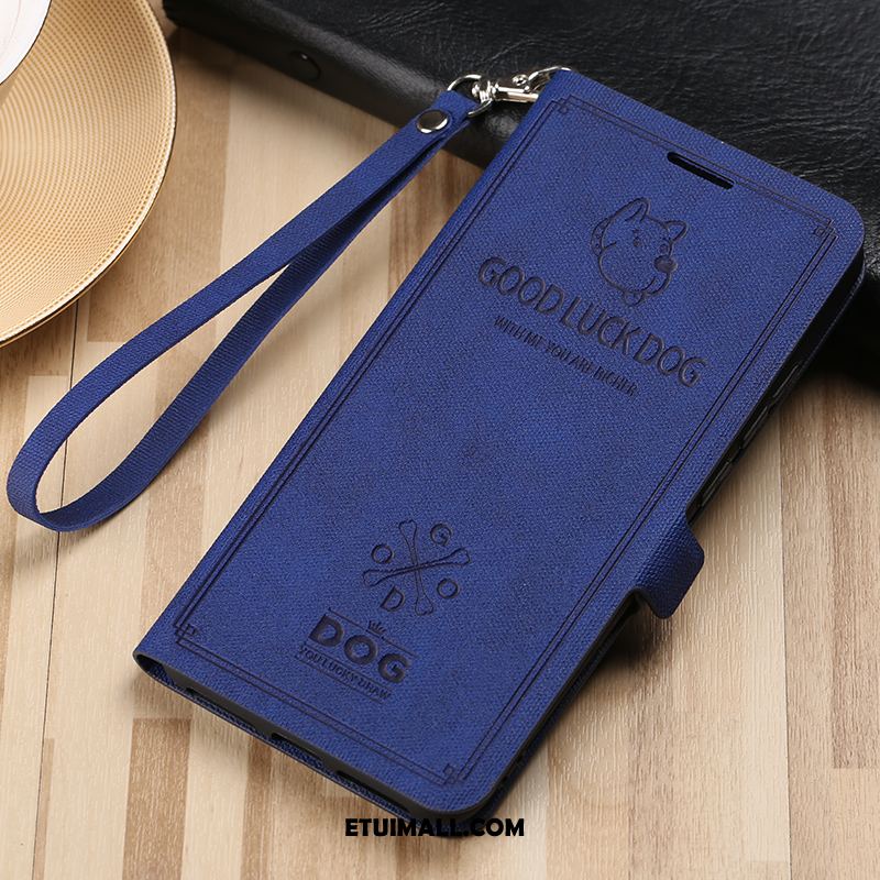 Etui Xiaomi Mi 8 Ciemno Niebieski Ochraniacz Anti-fall Modna Marka Vintage Futerał Tanie