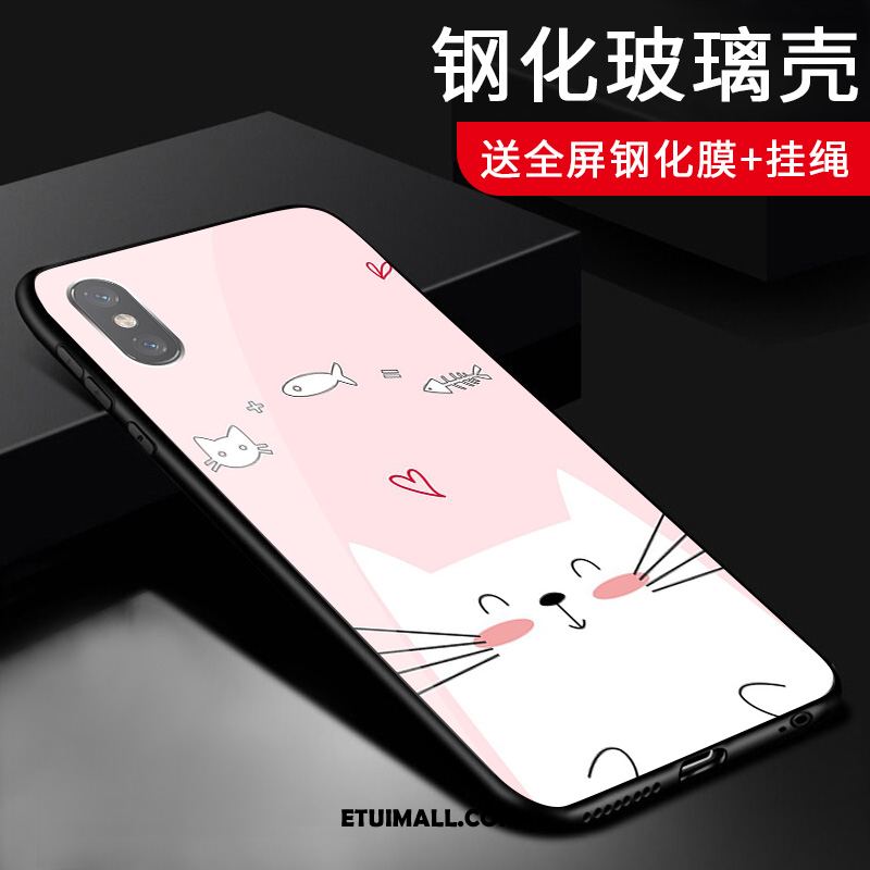 Etui Xiaomi Mi 8 Pro Wzór Szkło Mały Różowe Anti-fall Pokrowce Sprzedam