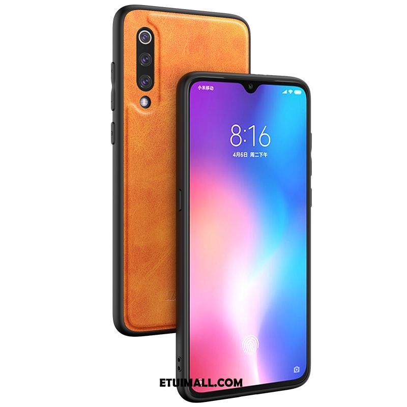 Etui Xiaomi Mi 9 Wzór Anti-fall Czerwony Netto Prawdziwa Skóra Nubuku Futerał Tanie