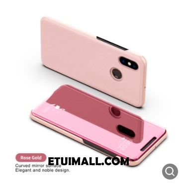 Etui Xiaomi Mi A1 Lustro Różowe Wspornik Skórzany Futerał Anti-fall Futerał Kup