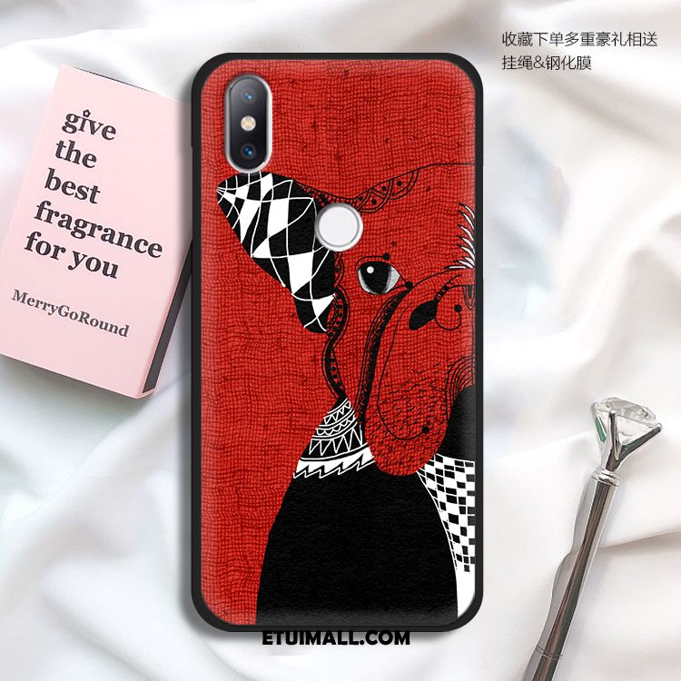 Etui Xiaomi Mi Max 3 All Inclusive Kreatywne Czerwony Nubuku Czarny Obudowa Oferta