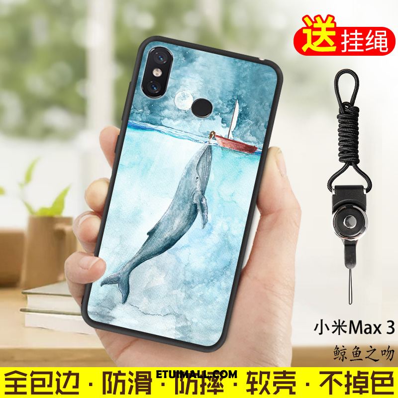 Etui Xiaomi Mi Max 3 Ochraniacz Niebieski Mały Telefon Komórkowy Miękki Pokrowce Tanie