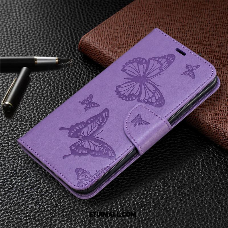 Etui Xiaomi Mi Note 10 Motyl Wiszące Ozdoby Sztuczna Skóra Relief Skórzany Futerał Futerał Tanie