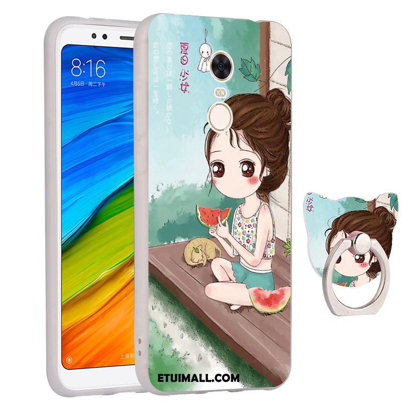 Etui Xiaomi Redmi 5 Plus Czerwony Anti-fall All Inclusive Ochraniacz Relief Futerał Tanie