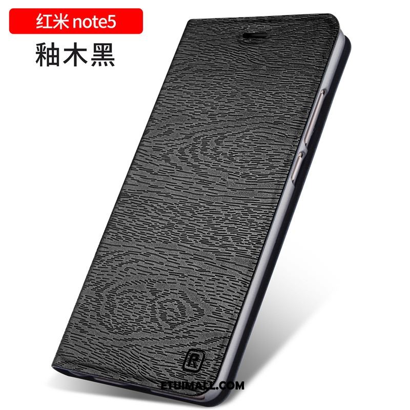 Etui Xiaomi Redmi Note 5 Trudno Czarny Klapa Anti-fall Nubuku Pokrowce Tanie