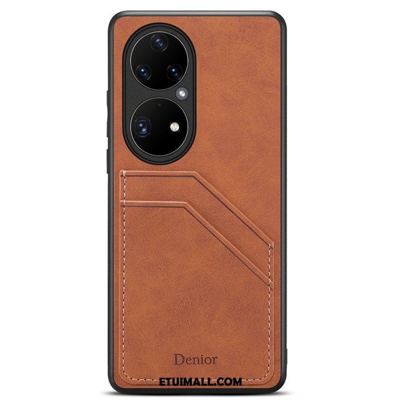 Etui do Huawei P50 Pro Etui Na Karty Z Podwójnymi Przegródkami Denior