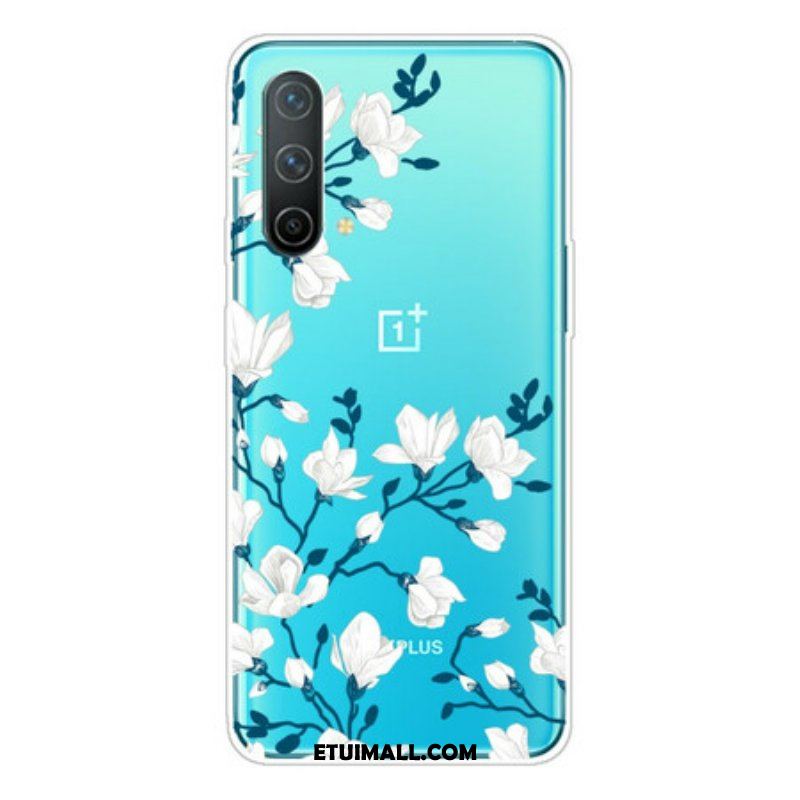 Etui do OnePlus Nord CE 5G Białe Kwiaty