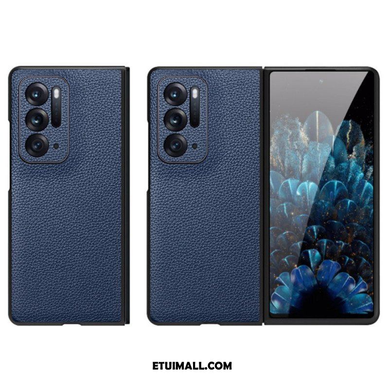 Etui do Oppo Find N Oryginalna Skóra Liczi Premium