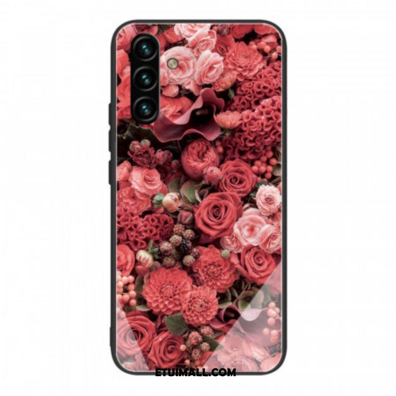 Etui do Samsung Galaxy A13 5G / A04s Szkło Hartowane W Kwiaty Róży