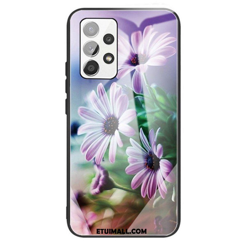 Etui do Samsung Galaxy A13 Kwiaty Ze Szkła Hartowanego