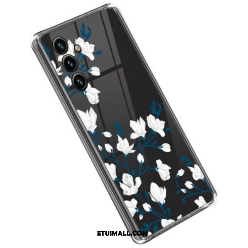 Etui do Samsung Galaxy A14 / A14 5G Bezszwowi Biali Kwiaty