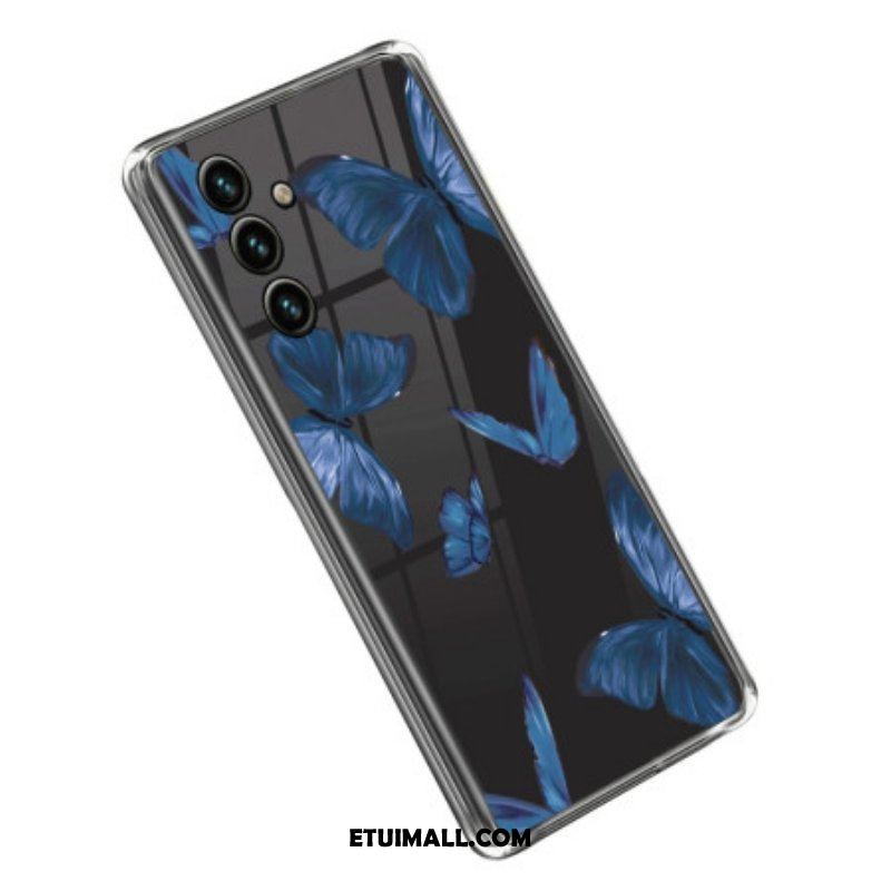 Etui do Samsung Galaxy A14 / A14 5G Bezszwowi Błękitni Motyle