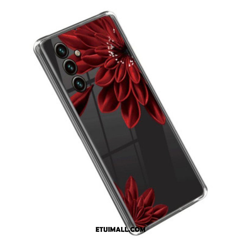 Etui do Samsung Galaxy A14 / A14 5G Bezszwowy Czerwony Kwiat