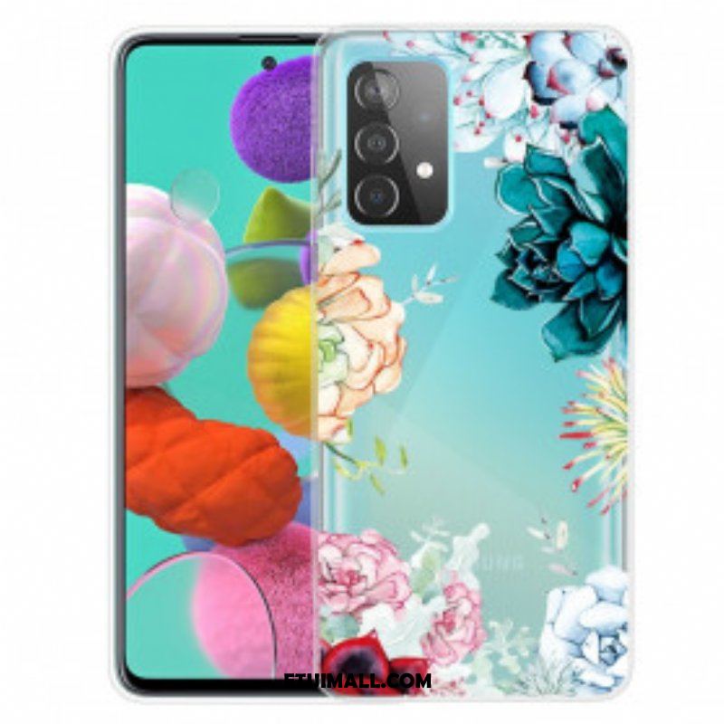 Etui do Samsung Galaxy A52 4G / A52 5G / A52s 5G Akwarela Kwiaty