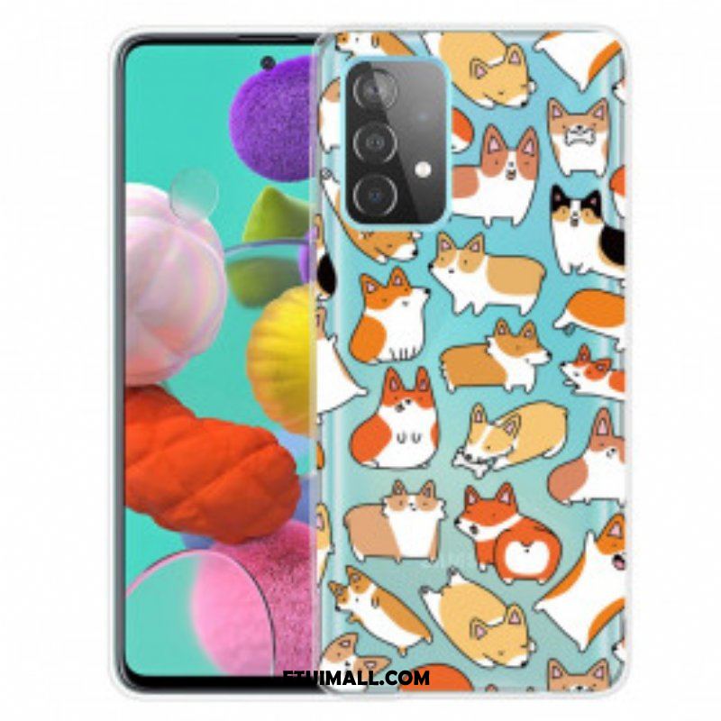 Etui do Samsung Galaxy A52 4G / A52 5G / A52s 5G Bezszwowe Wiele Psów