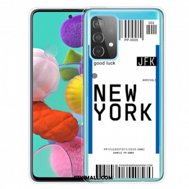Etui do Samsung Galaxy A52 4G / A52 5G / A52s 5G Karta Pokładowa Do Nowego Jorku