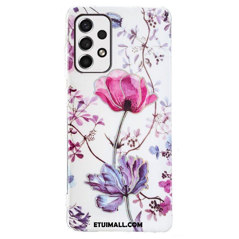 Etui do Samsung Galaxy A53 5G Marmurkowe Kwiaty