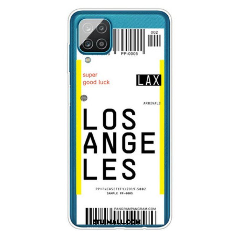 Etui do Samsung Galaxy M12 / A12 Karta Pokładowa Do Los Angeles