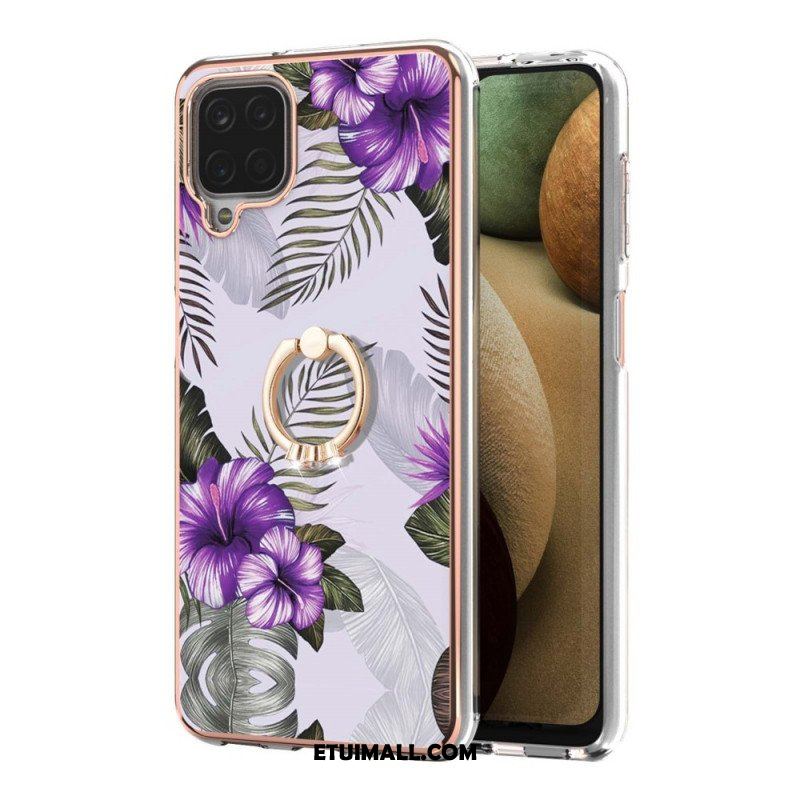 Etui do Samsung Galaxy M12 / A12 Kwiaty Wspornika Pierścieniowego