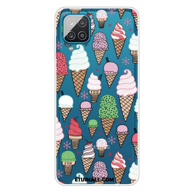 Etui do Samsung Galaxy M12 / A12 Lody Śmietankowe