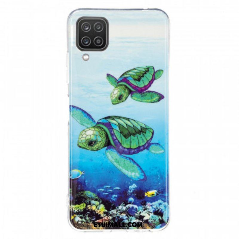 Etui do Samsung Galaxy M12 / A12 Żółwie Fluorescencyjne