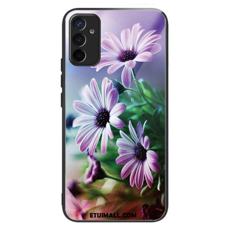 Etui do Samsung Galaxy M13 Kwiaty Ze Szkła Hartowanego