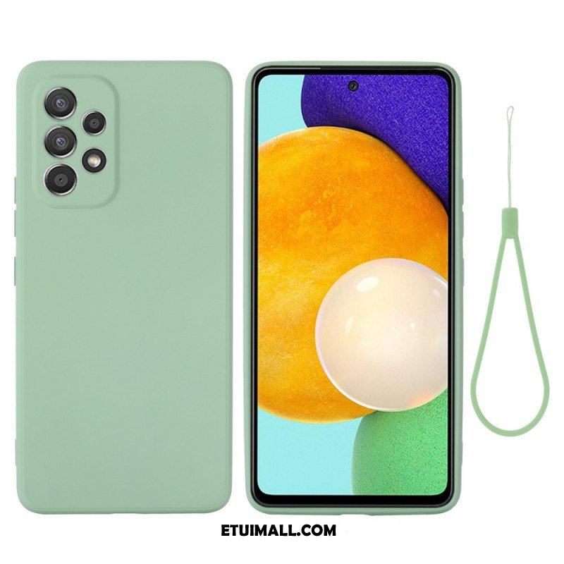 Etui do Samsung Galaxy M53 5G Płynny Silikon Ze Smyczą