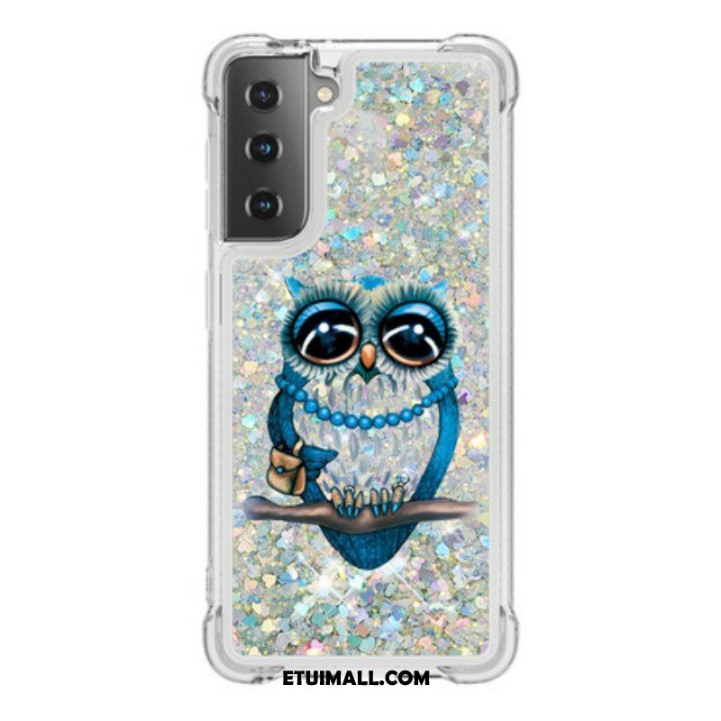 Etui do Samsung Galaxy S21 5G Cekiny Panna Sowa