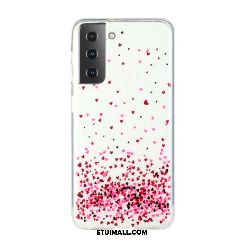 Etui do Samsung Galaxy S21 Plus 5G Bezszwowe Wiele Czerwonych Serc