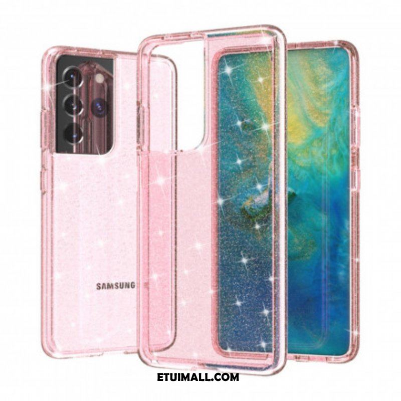 Etui do Samsung Galaxy S21 Ultra 5G Przezroczyste Cekiny