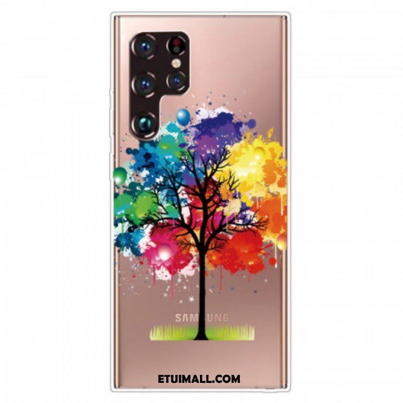 Etui do Samsung Galaxy S22 Ultra 5G Bezszwowe Akwarela Drzewo