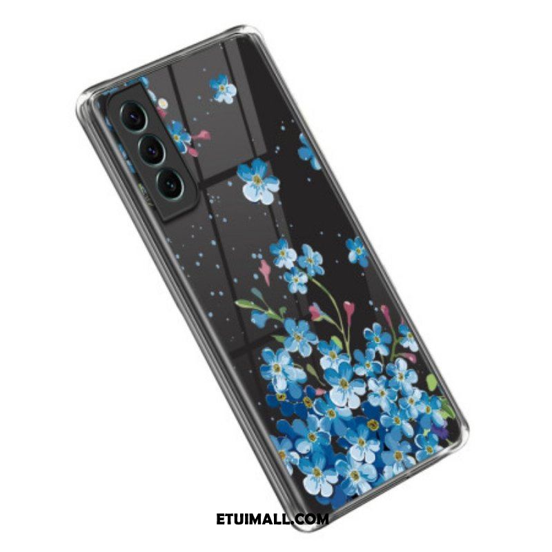 Etui do Samsung Galaxy S23 5G Niebieskie Kwiaty