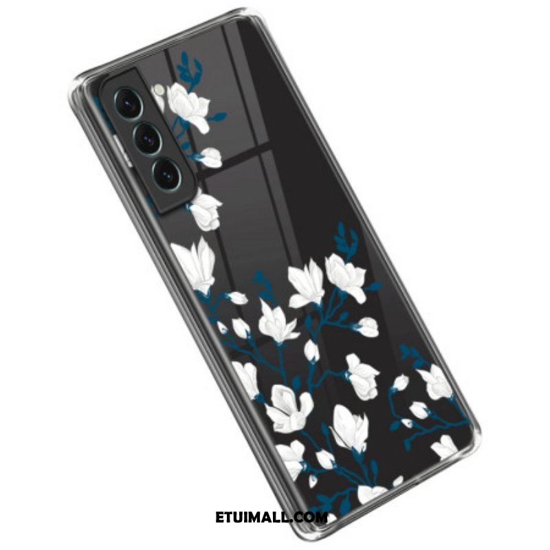 Etui do Samsung Galaxy S23 Plus 5G Bezszwowi Biali Kwiaty