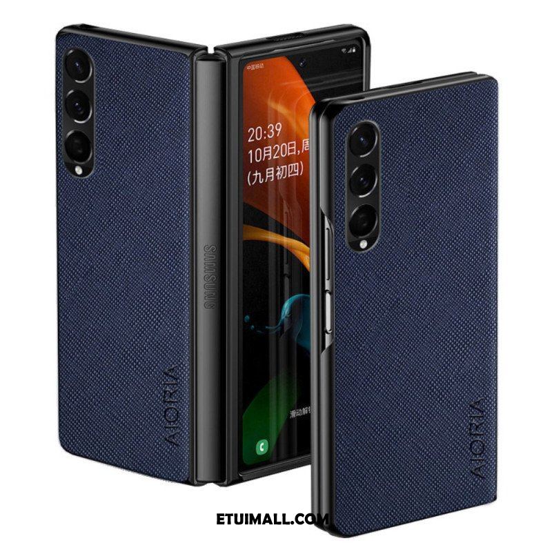 Etui do Samsung Galaxy Z Fold 4 Tkana Tekstura Ze Sztucznej Skóry Aioria