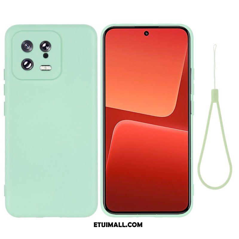 Etui do Xiaomi 13 Płynny Silikon Ze Smyczą