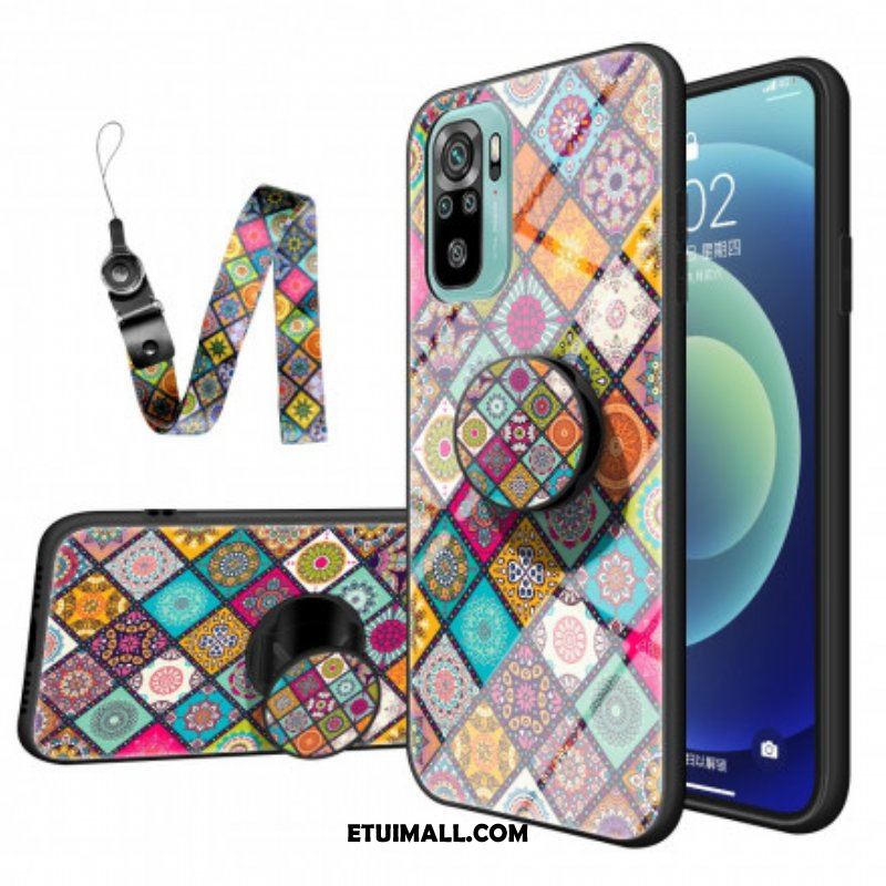 Etui do Xiaomi Redmi Note 10 / 10S Patchworkowy Uchwyt Magnetyczny