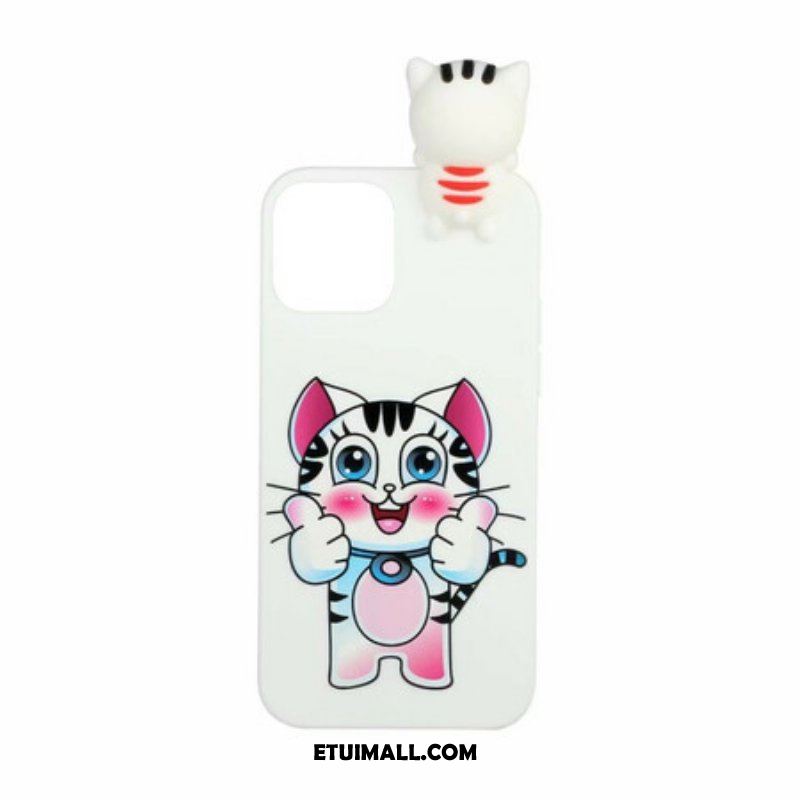 Etui do iPhone 13 Mini Zabawa Z Kotem W 3d