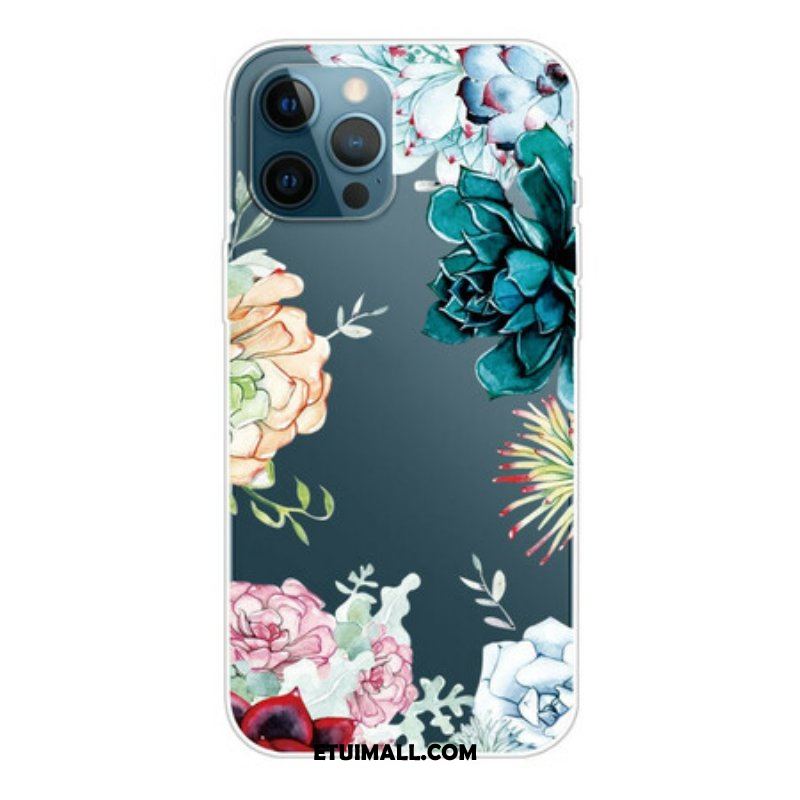 Etui do iPhone 13 Pro Akwarela Kwiaty Top